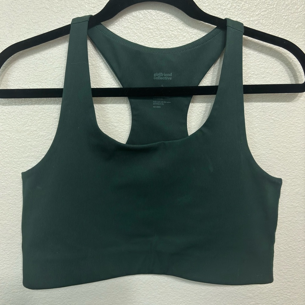 Girlfriend collective green Paloma racerback bra size L